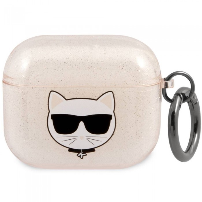 Чохол Karl Lagerfeld Glitter Choupette для AirPods 3 Gold (KLA3UCHGD)