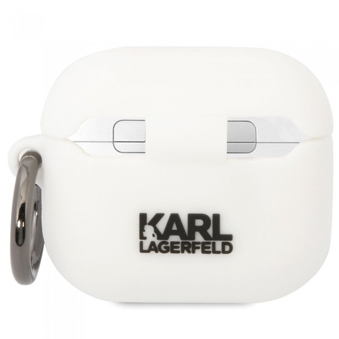 Чохол Karl Lagerfeld Silicone Karl Head 3D для AirPods 3 White (KLA3RUNIKH)