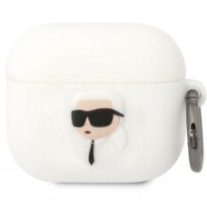 Чохол Karl Lagerfeld Silicone Karl Head 3D для AirPods 3 White (KLA3RUNIKH)