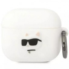 Чохол Karl Lagerfeld Silicone Choupette Head 3D для AirPods 3 White (KLA3RUNCHH)