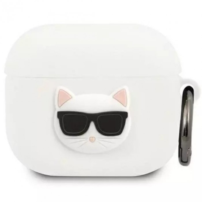 Чохол Karl Lagerfeld Silicone Choupette для AirPods 3 White (KLACA3SILCHWH)