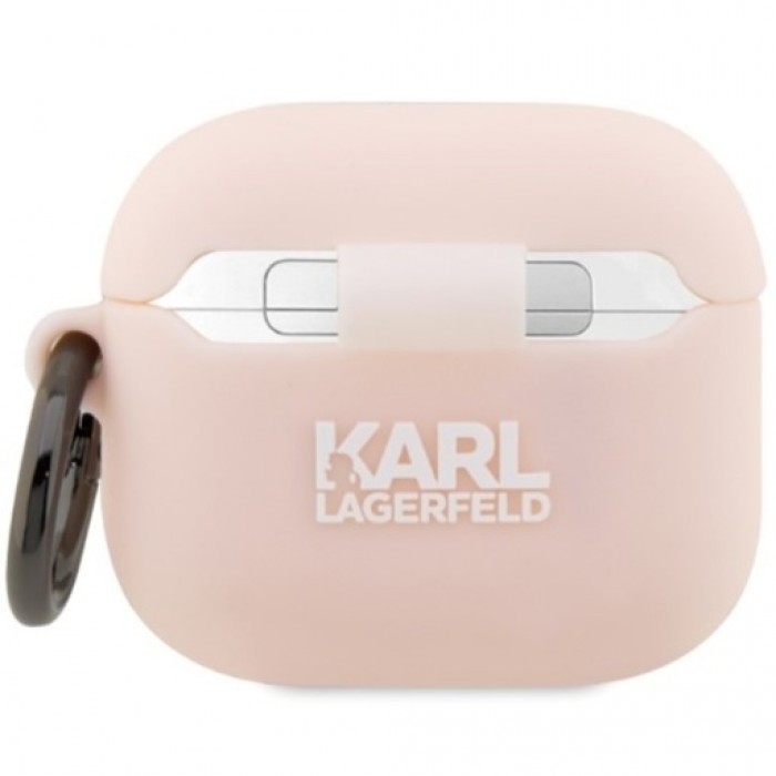 Чохол Karl Lagerfeld Silicone Karl Head 3D для AirPods 3 Pink (KLA3RUNIKP)