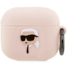 Чохол Karl Lagerfeld Silicone Karl Head 3D для AirPods 3 Pink (KLA3RUNIKP)