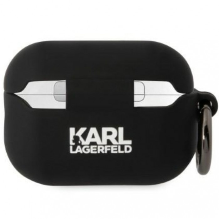 Чехол Karl Lagerfeld Silicone Karl Head 3D для AirPods Pro 2 Black (KLAP2RUNIKK)