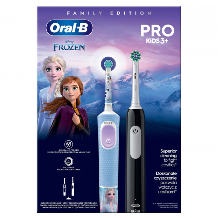 Електрична щітка BRAUN Oral-B D103 Frozen (3+) + Pro 1 D305 (Family Edition)