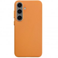 Чохол Leather Case для Samsung S25 Orange (AAA)