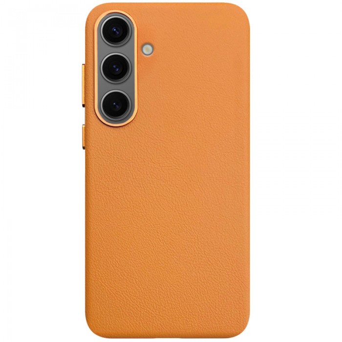 Чохол Leather Case для Samsung S25 Orange (AAA)