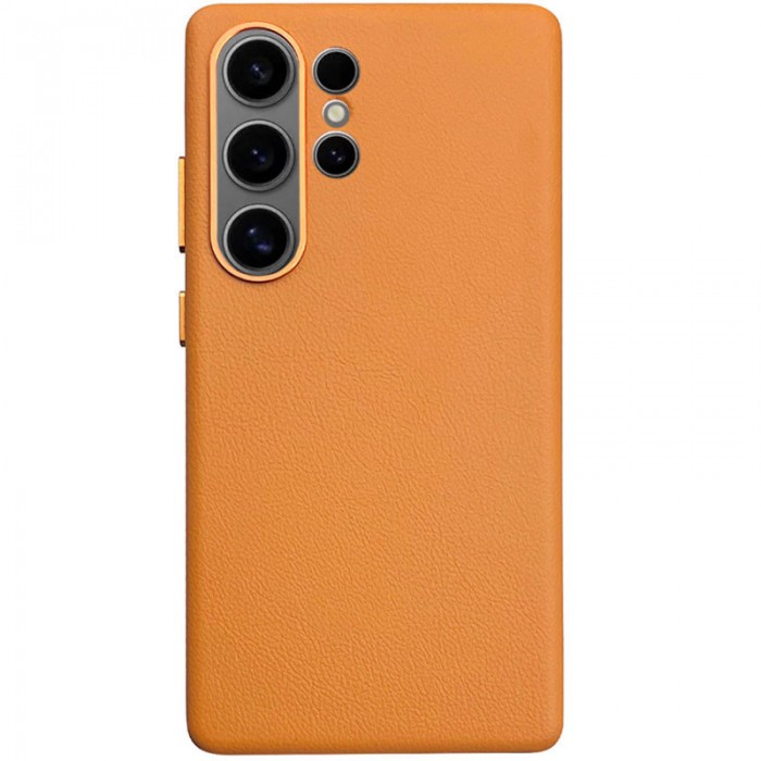 Чохол Leather Case для Samsung S25 Ultra Orange (AAA)