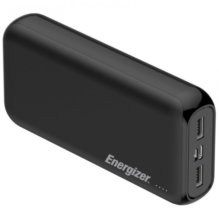 Внешний аккумулятор Power Bank Energizer UE20010-20000 mAh Li-pol+TYPE-C Black