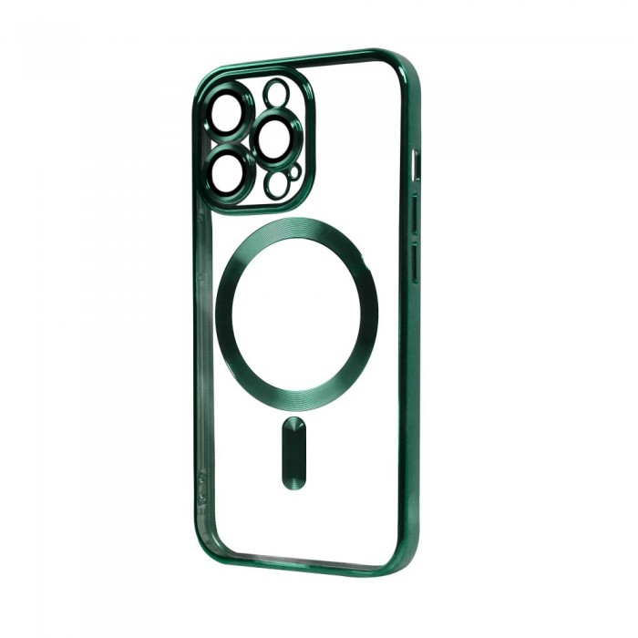 Прозорий чохол Chrome Case MagSafe для iPhone 14 Green