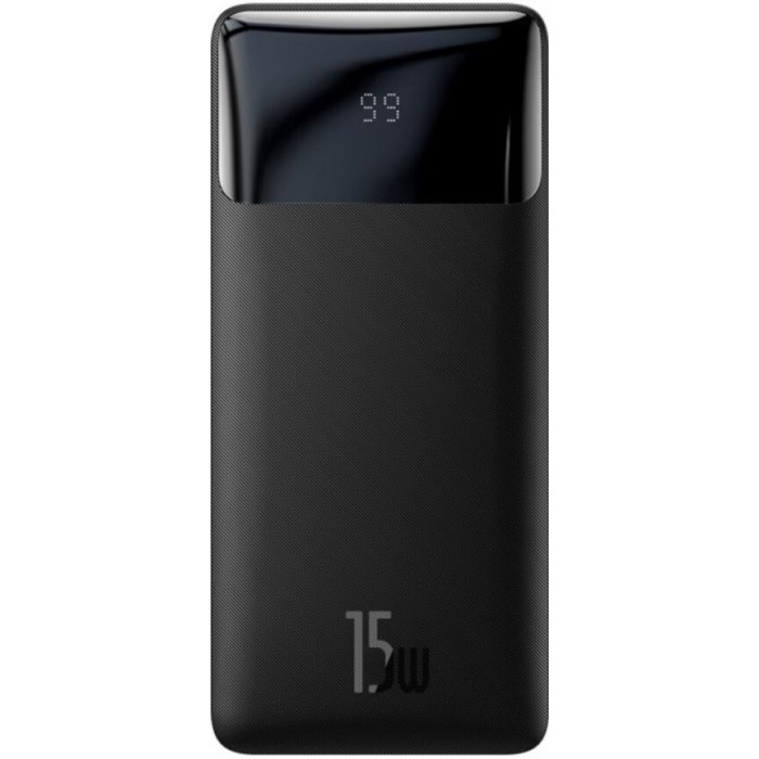 Зовнішній акумулятор Power Bank Baseus 20000mAh 15W Display (PPDML-J01) Black