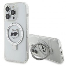 Чохол Karl Lagerfeld Ring Stand Choupette Head для iPhone 15 Pro Max White with MagSafe (KLHMP15XHMRSCHH)