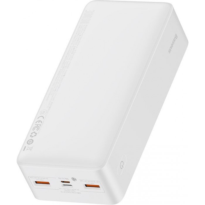 Зовнішній акумулятор Power Bank Baseus Bipow 30000mAh 20W Display White (PPDML-N02)