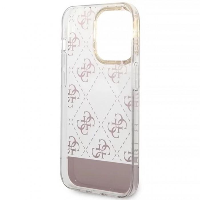 Чохол Guess 4G Pattern Script для iPhone 14 Pro Pink (GUHCP14LHG4MHP)