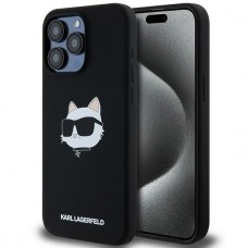 Чохол Karl Lagerfeld Silicone Choupette Head для iPhone 15 Pro Black with MagSafe (KLHMP15LSCHPPLK)