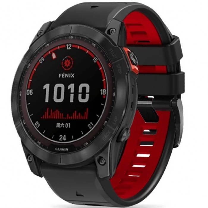 Ремешок Tech-Protect IconBand Pro для Garmin Fenix 3 | 5X | 3HR | 5X Plus | 6X | 6X Pro | 7X Black Red (9319456605082)