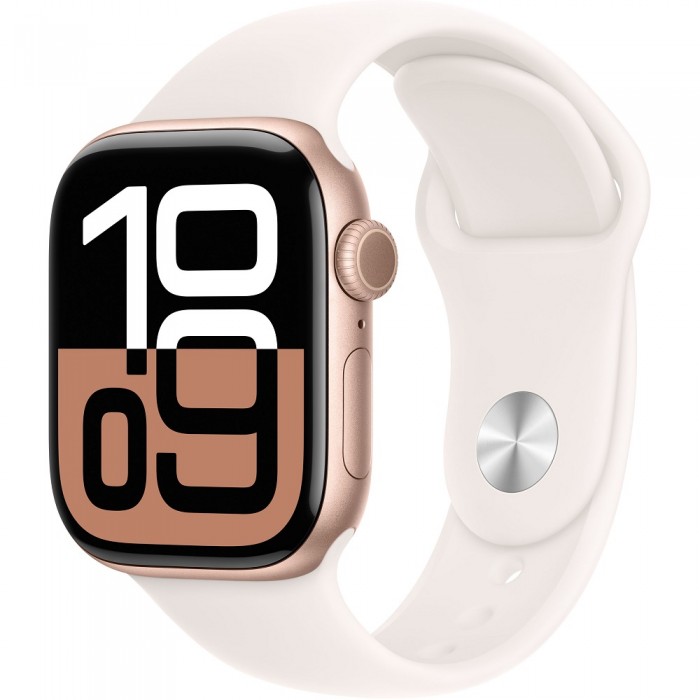 Смарт-часы Apple Watch Series 10 GPS 42mm Rose Gold Aluminium Case with Light Blush Sport Band - S/M (MWWH3QH/A)