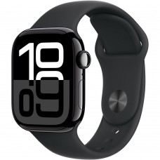 Смарт-годинник Apple Watch Series 10 GPS 42mm Jet Black Aluminium Case with Black Sport Band - S/M (MWWE3QH/A)