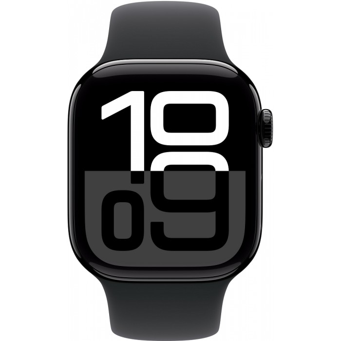 Смарт-часы Apple Watch Series 10 GPS 46mm Jet Black Aluminium Case with Black Sport Band - S/M (MWWP3QH/A)