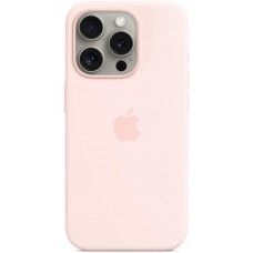 Чохол Silicone Case MagSafe &amp; SplashScreen iPhone 15 Pro Light Pink