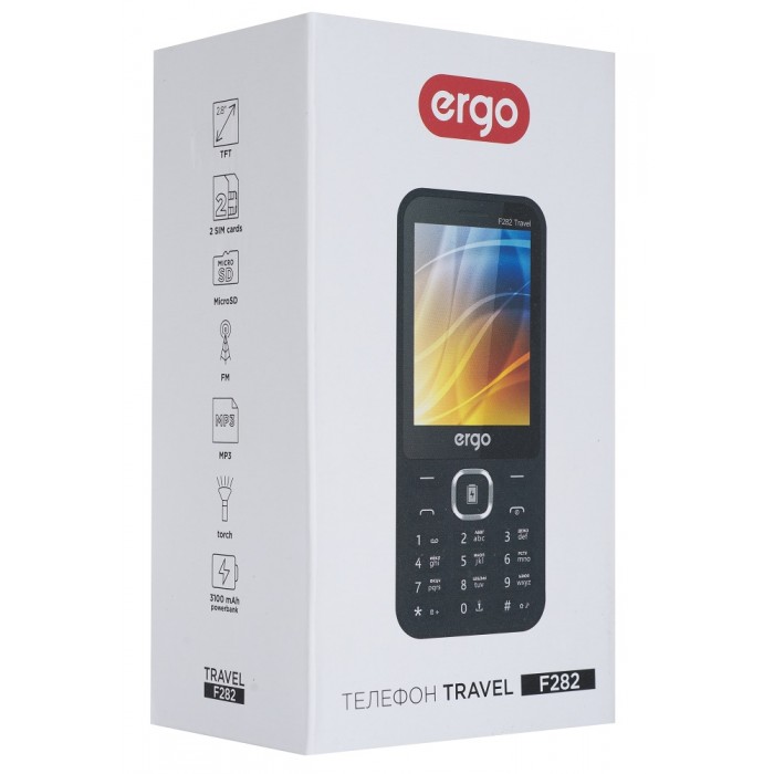 Мобильный телефон Ergo F282 Dual Sim Black