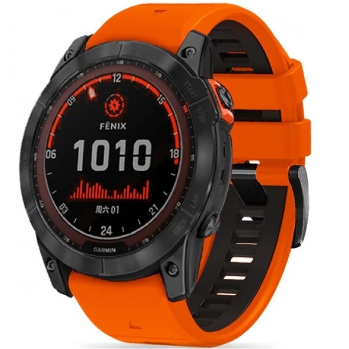 Ремешок Tech-Protect IconBand Pro для Garmin Fenix 5 | 6 | 6 Pro | 7 Orange Black (9319456605075)