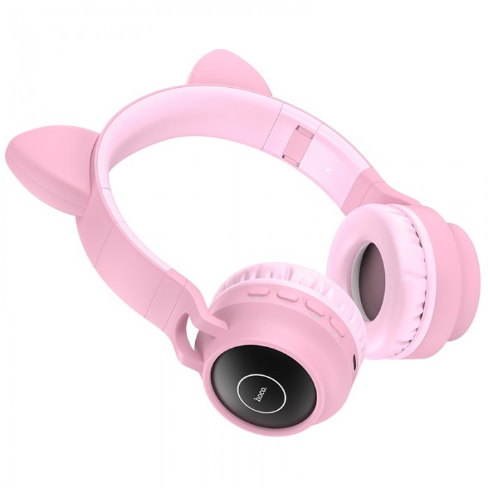 Навушники накладні Hoco W27 Cat Ear Wireless Headphones Pink