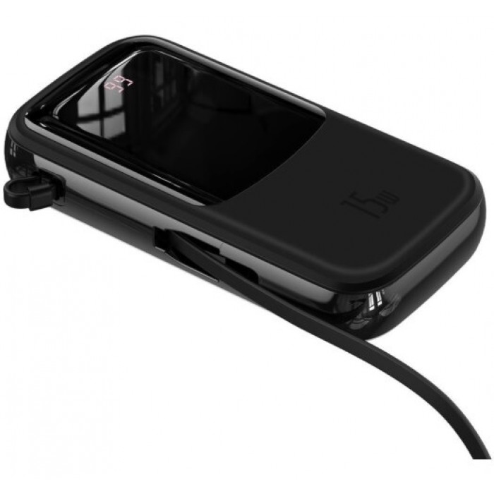 Зовнішній акумулятор Power Bank Baseus Bipow Qpow 20000mAh 15W Black (+IP Cable) (PPQD-F01)