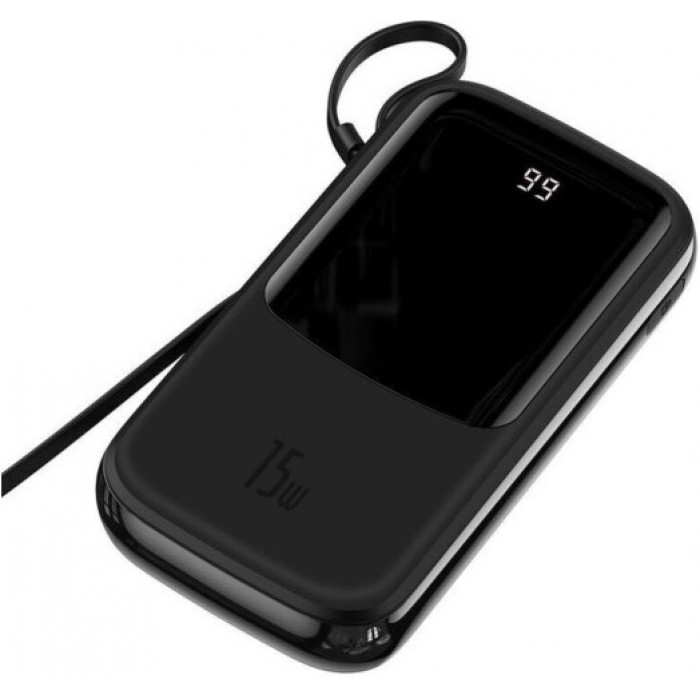 Зовнішній акумулятор Power Bank Baseus Bipow Qpow 20000mAh 15W Black (+IP Cable) (PPQD-F01)