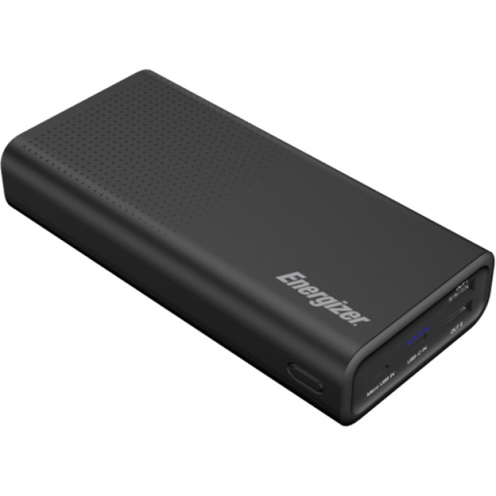 Внешний аккумулятор Power Bank Energizer UE20012-20000 mAh Li-pol+TYPE-C Black