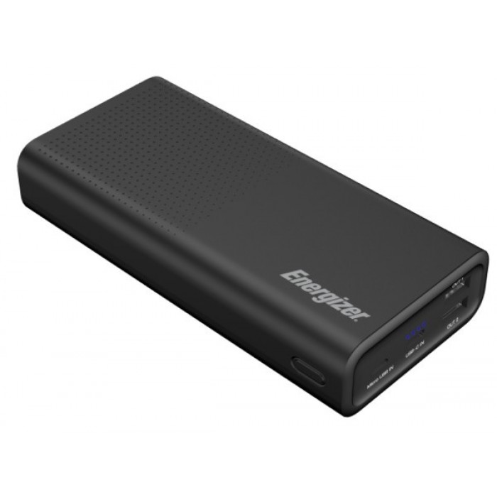 Внешний аккумулятор Power Bank Energizer UE20012-20000 mAh Li-pol+TYPE-C Black