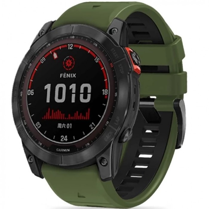 Ремешок Tech-Protect IconBand Pro для Garmin Fenix 3 | 5X | 3HR | 5X Plus | 6X | 6X Pro | 7X Army Green Black (9319456605112)