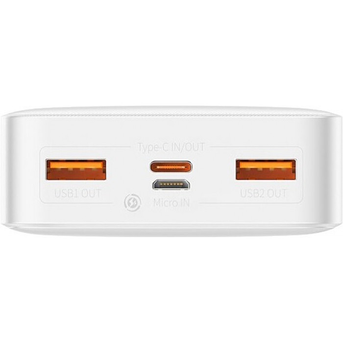 Зовнішній акумулятор Power Bank Baseus 20000mAh 20W Display White (PPDML-M02)