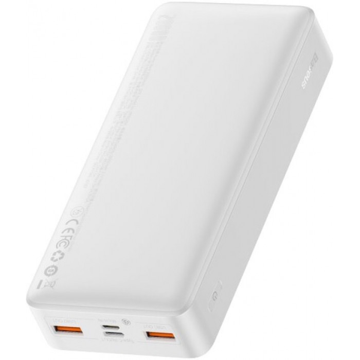 Зовнішній акумулятор Power Bank Baseus 20000mAh 20W Display White (PPDML-M02)