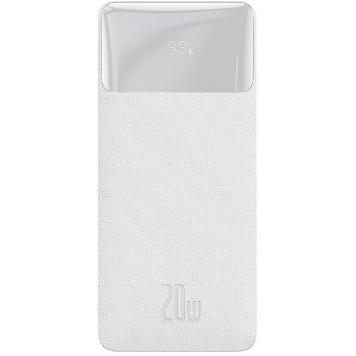 Зовнішній акумулятор Power Bank Baseus 20000mAh 20W Display White (PPDML-M02)