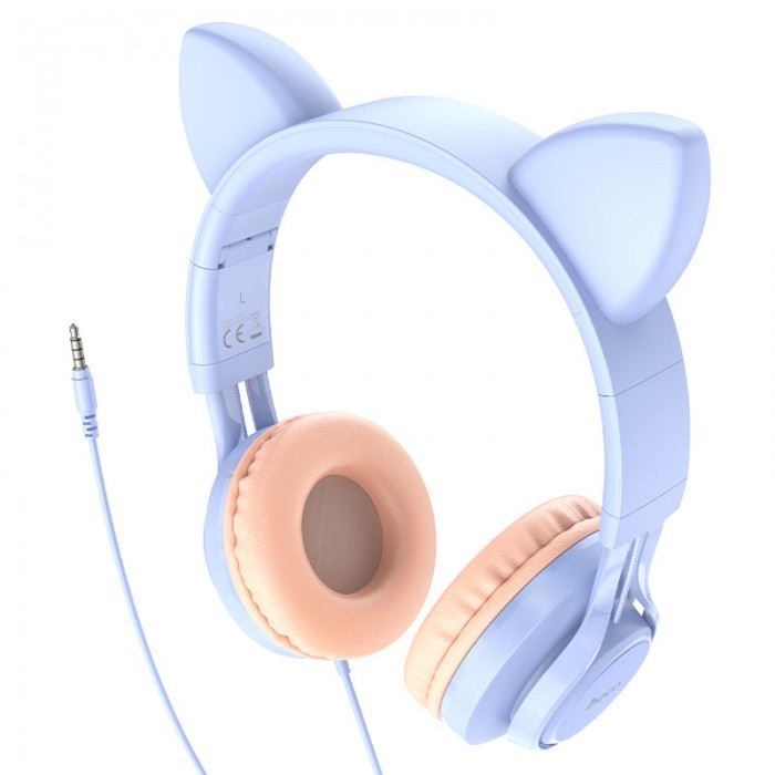 Наушники накладные Hoco W36 Cat Ear Headphones With Mic Dream Blue