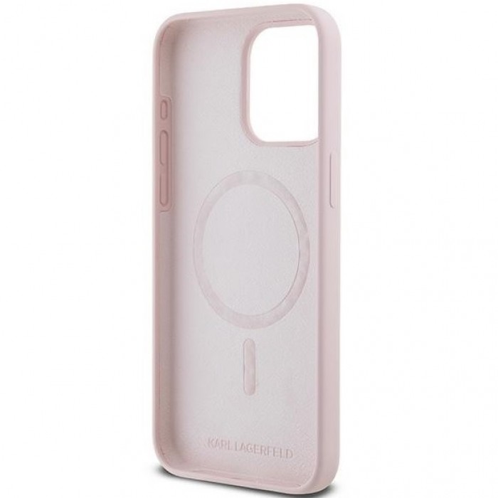 Чехол Karl Lagerfeld Silicone Karl & Choupette Ring для iPhone 15 Pro Max Pink with MagSafe (KLHMP15XSCMKCRHP)