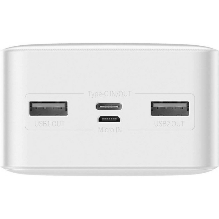 Зовнішній акумулятор Power Bank Baseus Bipow 30000mAh 15W Display White (PPDML-K02)