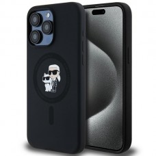 Чохол Karl Lagerfeld Silicone Karl & Choupette Ring для iPhone 15 Pro Max Black with MagSafe (KLHMP15XSCMKCRHK)