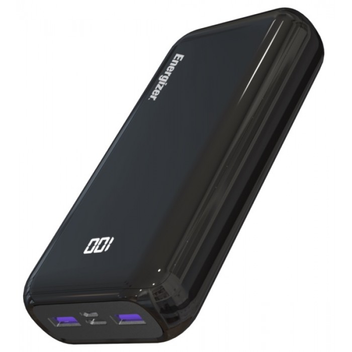 Внешний аккумулятор Power Bank Energizer UE20011PQ-20000 mAh Li-pol+TYPE-C Black