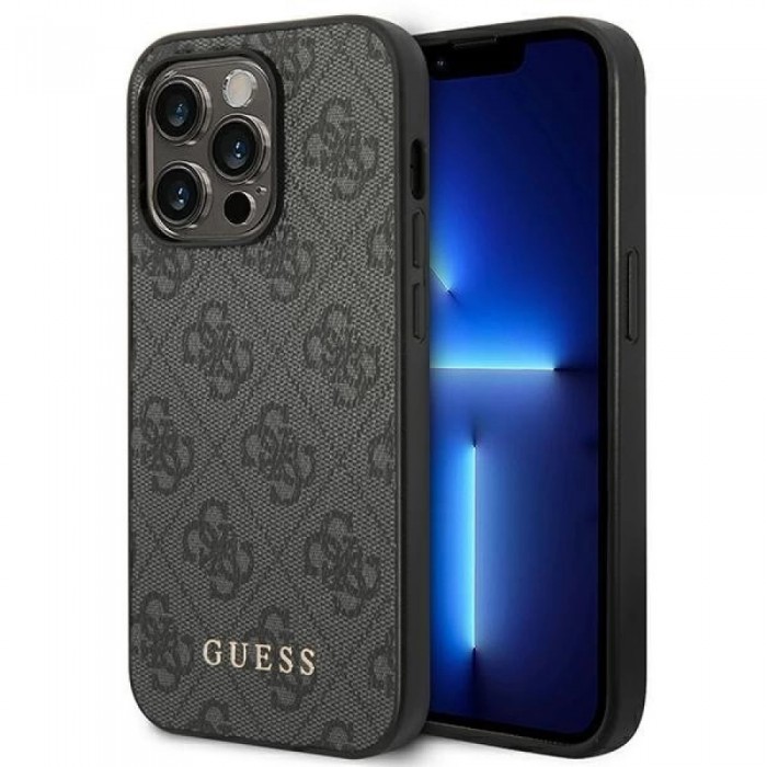 Чохол Guess 4G Metal Gold для iPhone 14 Pro Max Gray (GUHCP14XG4GFGR)