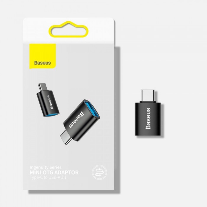 Переходник Baseus Ingenuity Series Mini OTG Type-C to USB 3.1 Black