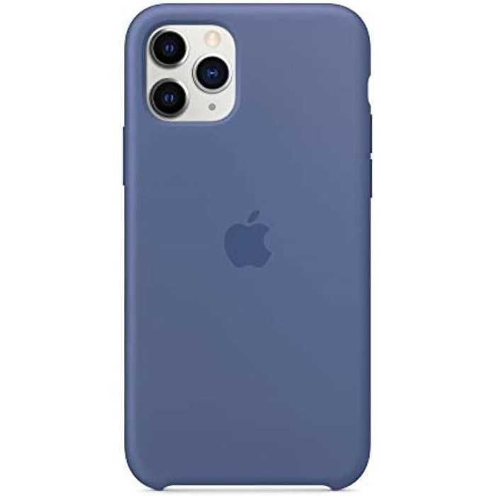 Силіконова накладка Silicone Case 1:1 для iPhone 11 Pro Max Linen Blue