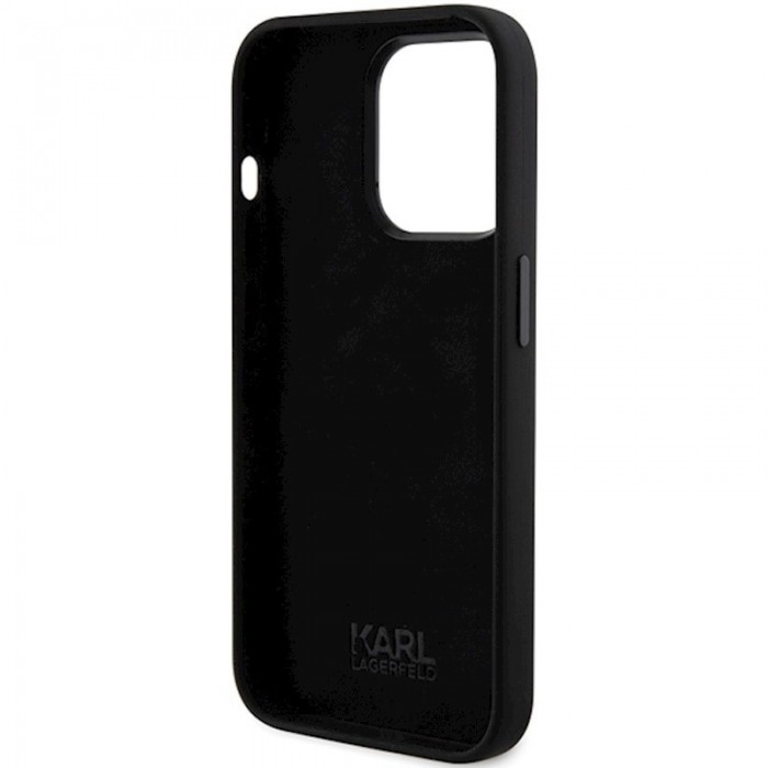 Чохол Karl Lagerfeld Silicone Karl & Choupette Head для iPhone 15 Pro Max Black (KLHCP15XSDHKCNK)