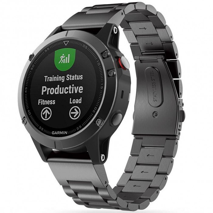 Ремінець Tech-Protect Stainless для Garmin Fenix 5 | 6 | 6 Pro | 7 Black (9589046920219)