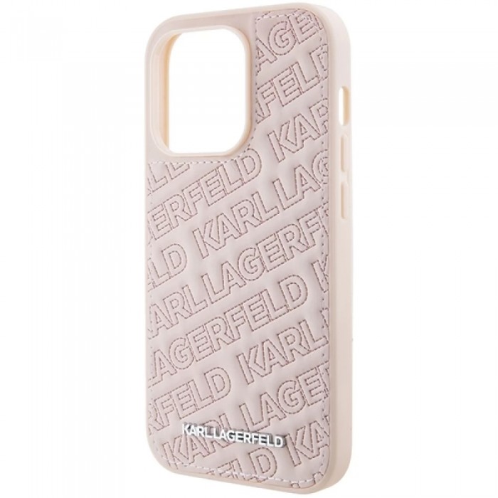 Чохол Karl Lagerfeld Quilted K Pattern для iPhone 15 Pro Pink (KLHCP15LPQKPMP)