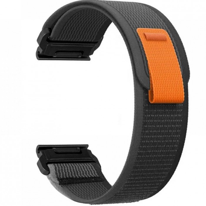 Ремешок Tech-Protect Nylon для Garmin Fenix 3 | 5X | 3HR | 5X Plus | 6X | 6X Pro | 7X Black Orange (9319456606805)