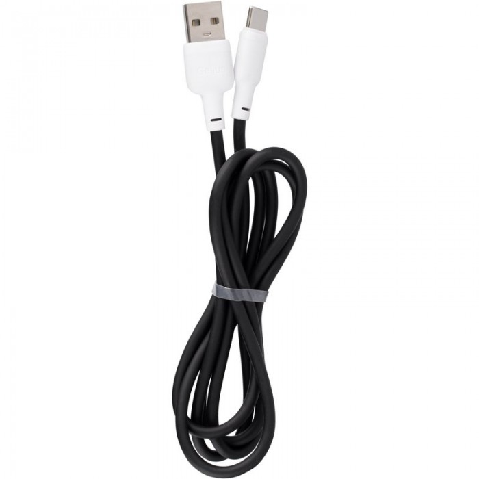 Кабель USB Gelius Full Silicon GP-UCN001C Type-C 1.2m (18W) Black/White