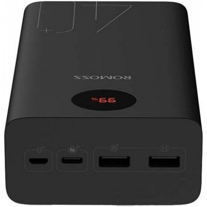 Зовнішній акумулятор Power Bank Romoss 40000mAh 18W Black (PEA40-112-2135)