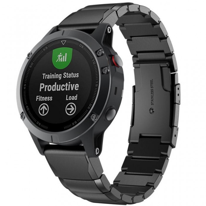 Ремешок Tech-Protect SteelBand для Garmin Fenix 3 | 5X | 3HR | 5X Plus | 6X | 6X Pro | 7X Black (5906735412581)